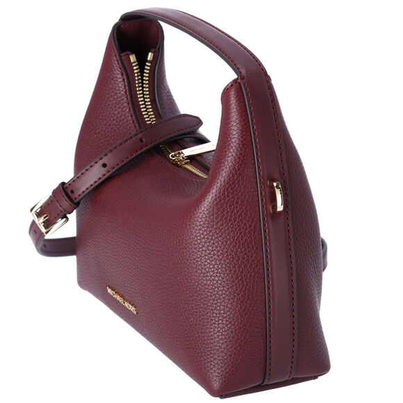 Michael Kors Ember Small Messenger Top Handle Handbag Crossbody Oxblood Leather - Picture 2 of 4